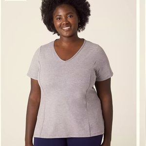 Lane Bryant - LIVI Soft V-Neck Marl Tee